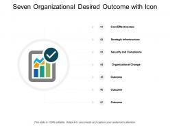 Seven organizational desired outcome with icon