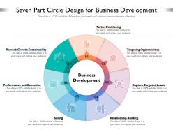 Seven part circle design for business development