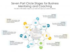 Seven part circle stages for business mentoring and coaching infographic template
