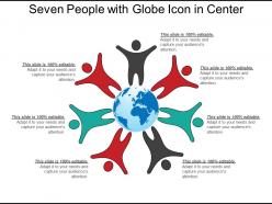 Seven People With Globe Icon In Center