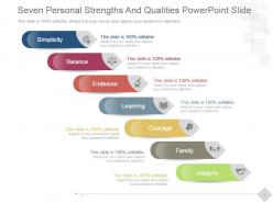 Seven personal strengths and qualities powerpoint slide