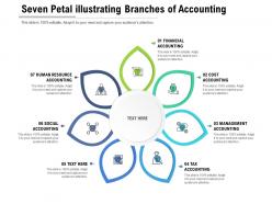 Seven Petal Illustrating Branches Of Accounting