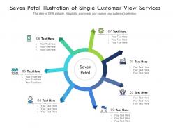 Seven petal illustration of single customer view services infographic template