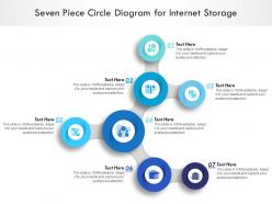 Seven piece circle diagram for internet storage infographic template