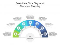 Seven piece circle diagram of short term financing infographic template