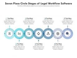 Seven Piece Circle Stages Of Legal Workflow Software Infographic Template