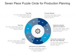 Seven piece puzzle circle for production planning
