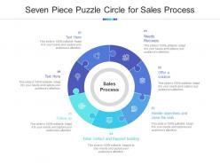 Seven piece puzzle circle for sales process