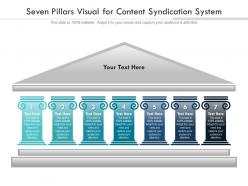 Seven pillars visual for content syndication system infographic template