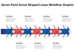 Seven Point Arrow Shaped Linear Workflow Graphic
