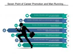 Seven Point Of Career Promotion And Man Running With Briefcase Graphic