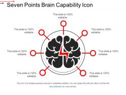 Seven Points Brain Capability Icon PPT Sample