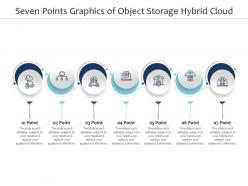 Seven points graphics of object storage hybrid cloud infographic template