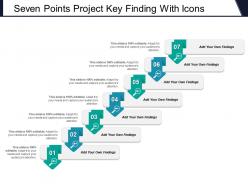 Seven points project key finding with icons