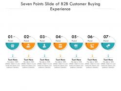 Seven points slide of b2b customer buying experience infographic template