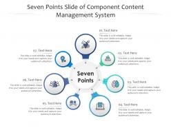 Seven Points Slide Of Component Content Management System Infographic Template