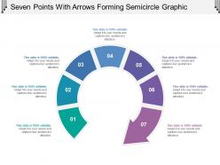 Seven Points With Arrows Forming Semicircle Graphic