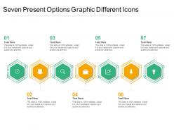 Seven present options graphic different icons