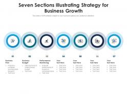 Seven sections illustrating strategy for business growth