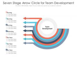 Seven stage arrow circle for team development