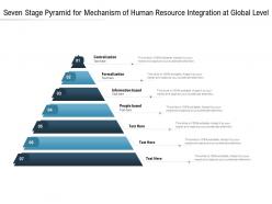Seven stage pyramid for mechanism of human resource integration at global level