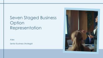 Seven Staged Business Option Representation PPT Mockup AT