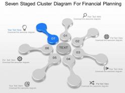 Seven staged cluster diagram for financial planning powerpoint template slide