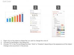 Seven staged growth chart with icons powerpoint slides