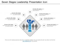 Seven stages leadership presentation icon