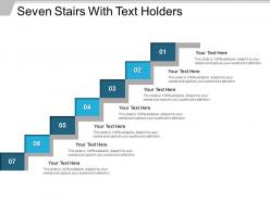 Seven stairs with text holders