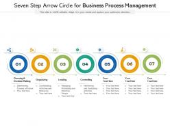 Seven step arrow circle for business process management