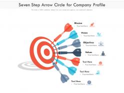 Seven step arrow circle for company profile
