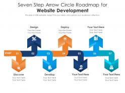 Seven Step Arrow Circle Roadmap For Website Development