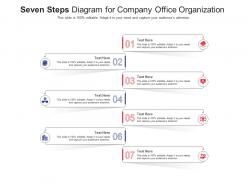 Seven steps diagram for company office organization infographic template