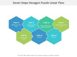 Seven steps hexagon puzzle linear flow