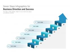 Seven steps infographics for business direction and success
