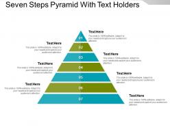 Seven steps pyramid with text holders