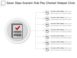 Seven steps scenario role play checked notepad circle