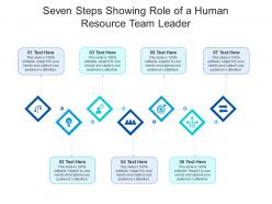 Seven steps showing role of a human resource team leader infographic template