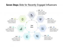 Seven steps slide for recently engaged influencers infographic template