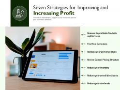 Seven strategies for improving and increasing profit
