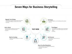 Seven ways for business storytelling