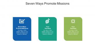 Seven ways promote missions ppt powerpoint presentation professional examples cpb