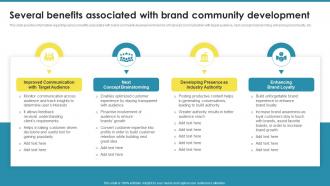 Several Benefits Associated With Brand Community Development Comprehensive Guide For Brand