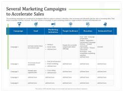 Several marketing campaigns to accelerate sales october ppt powerpoint presentation gallery