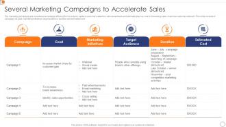 Several Marketing Campaigns To Accelerate Sales Optimize Business Core Operations