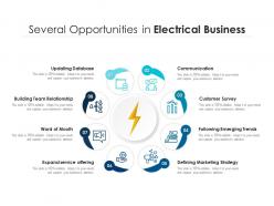 Several opportunities in electrical business