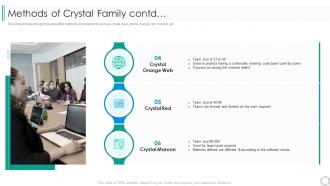 Several other agile approaches methods of crystal family contd ppt slides information