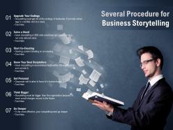 Several procedure for business storytelling