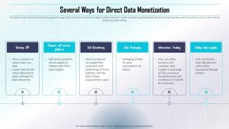 Several Ways For Direct Data Monetization Determining Direct And Indirect Data Monetization Value